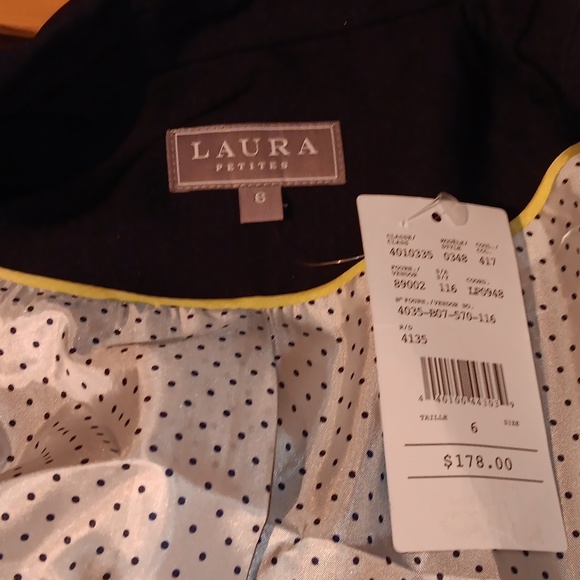 NWT Laura Petite black blazer fully lined career office jacket sz 6 - Picture 4 of 6
